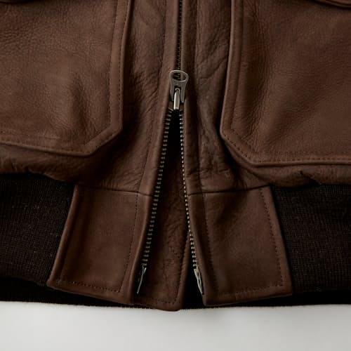 lifestyle image of Golden Bear Leather Bomber