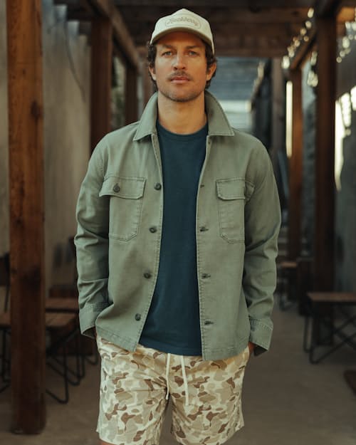 lifestyle image of Reverse Sateen Fatigue Shirt