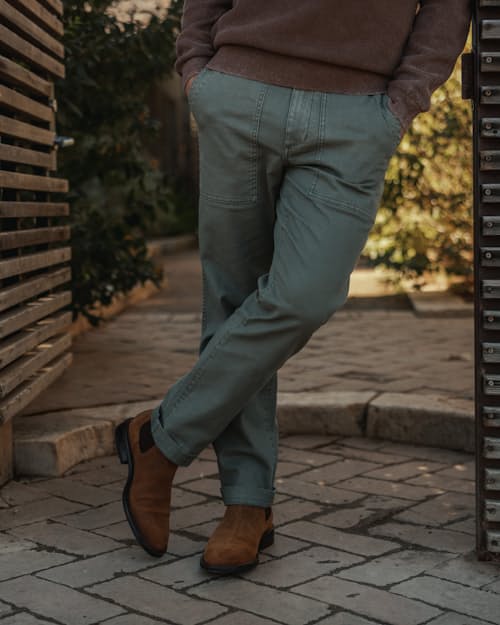 lifestyle image of Reverse Sateen Fatigue Pant