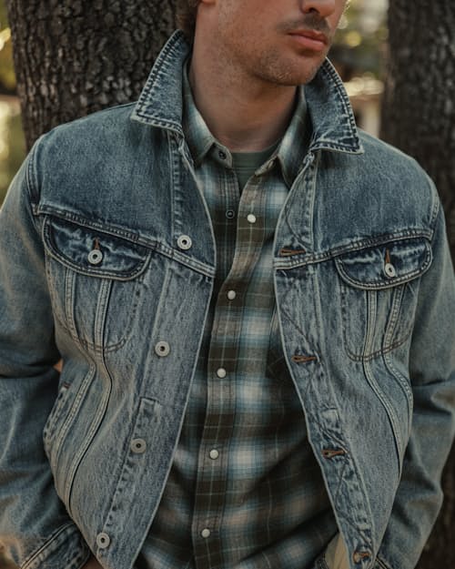 lifestyle image of Denim Trucker Jacket