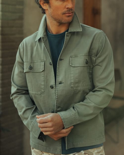 lifestyle image of Reverse Sateen Fatigue Shirt