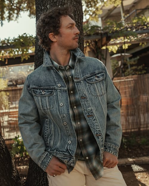 lifestyle image of Denim Trucker Jacket