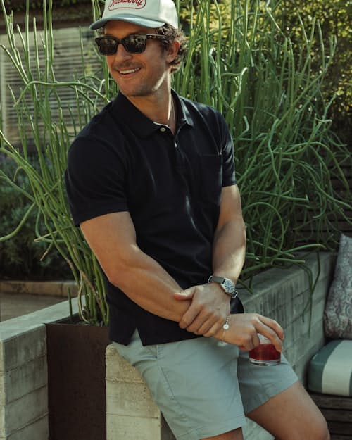 lifestyle image of Pique Polo Shirt