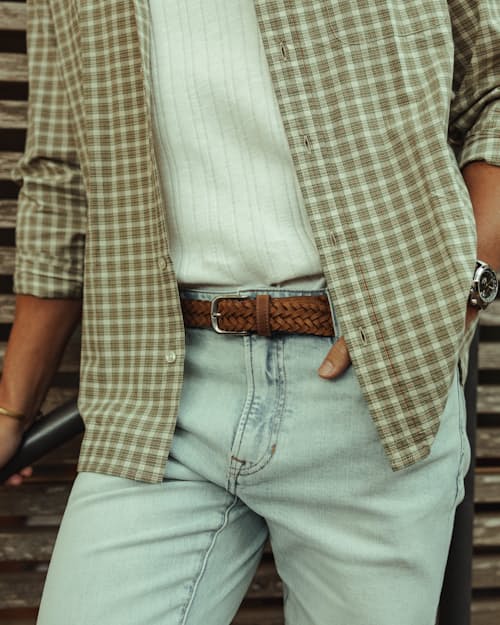 lifestyle image of Braided Leather Belt