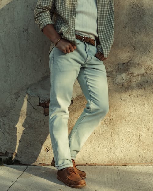 lifestyle image of Stretch Selvedge Denim - HB Straight