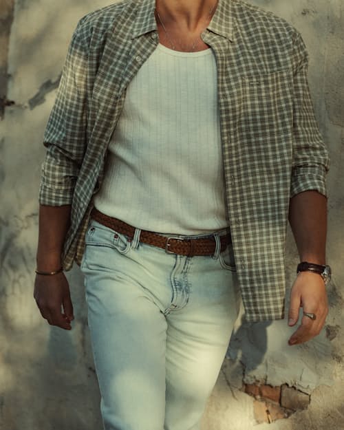 lifestyle image of Braided Leather Belt