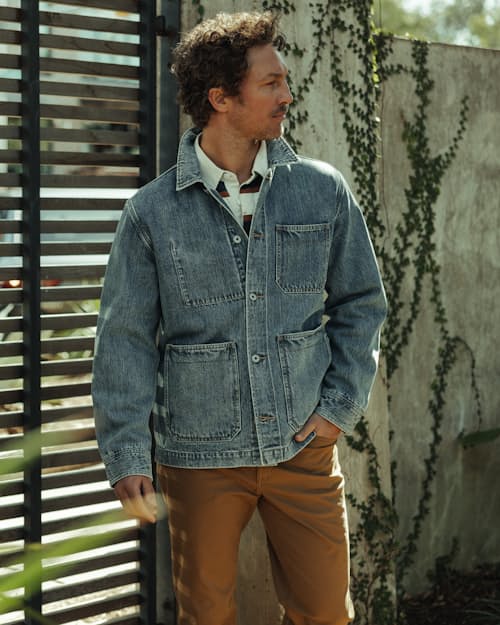 lifestyle image of Selvedge Denim Chore Jacket