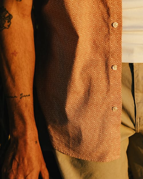 lifestyle image of Short Sleeve Stretch Cotton Shirt