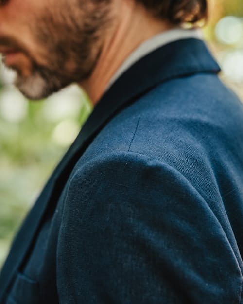 lifestyle image of Rosedale Linen Classic Patch Pocket Suit Jacket
