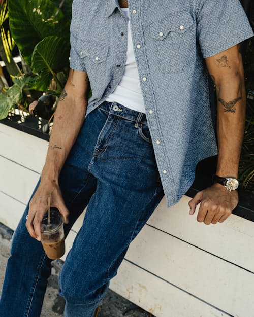 lifestyle image of Stretch Selvedge Denim - HB Classic