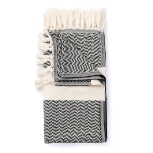 laydown image of Herringbone Turkish Towel