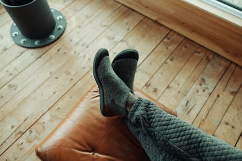 lifestyle image of Wool Outdoor Slipper Boot