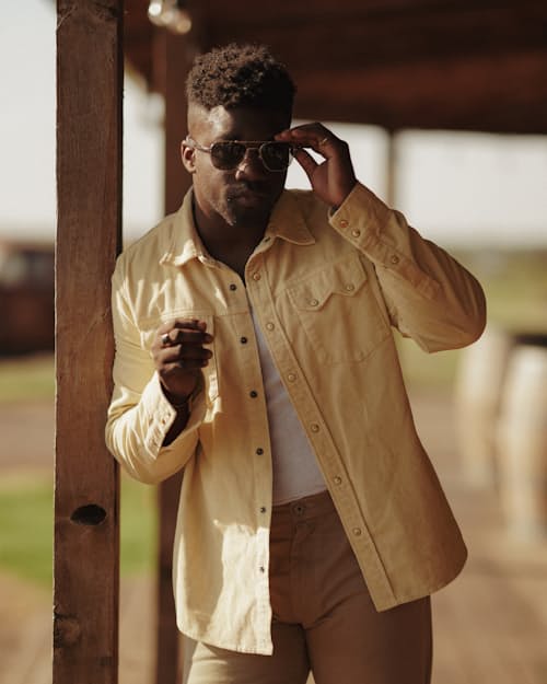 lifestyle image of Corduroy Western Shirt
