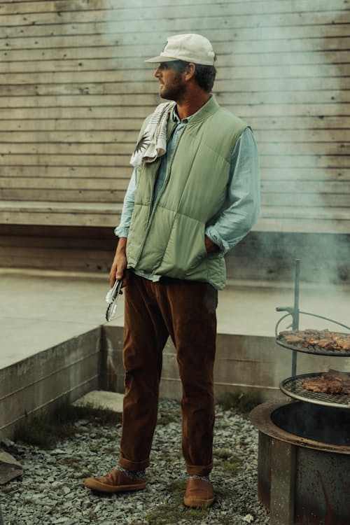 Dean is 6'3", 210 lbs, and wearing a size L