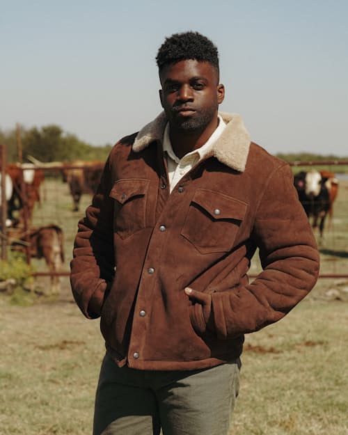 lifestyle image of Shearling Ranch Hand Jacket
