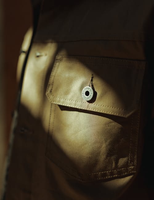 lifestyle image of Dry Wax Trucker Jacket