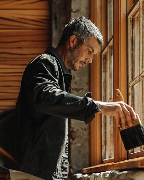 lifestyle image of The James Waxed Snap Jacket