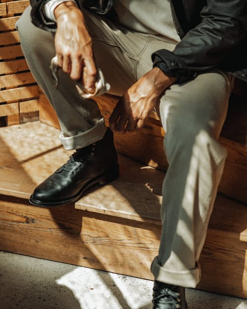 lifestyle image of Vibram® 430 Mini Lug Lace Up Boot