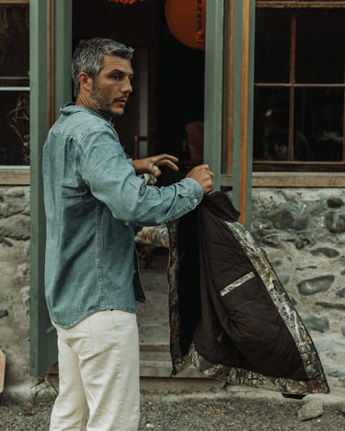lifestyle image of Washed Denim Shirt