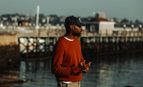 lifestyle image of Fine Merino Crewneck Sweater