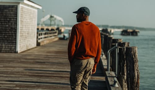 lifestyle image of Fine Merino Crewneck Sweater