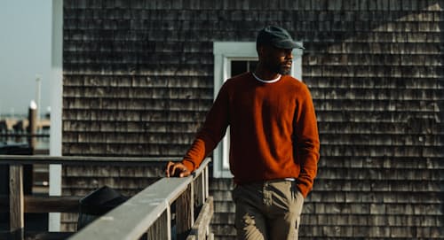 lifestyle image of Fine Merino Crewneck Sweater