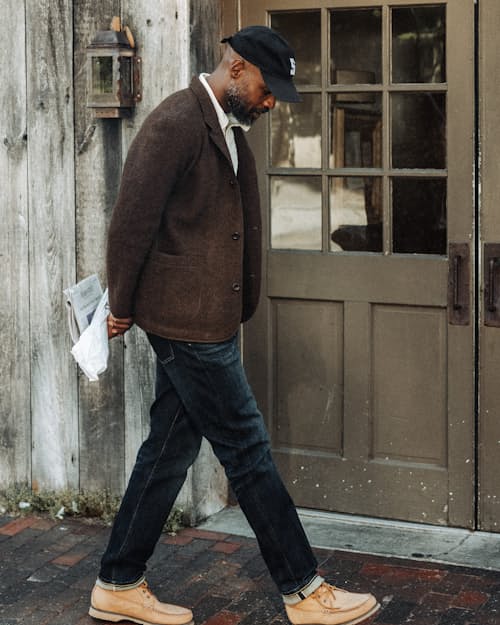 lifestyle image of Stretch Selvedge Denim - HB Straight