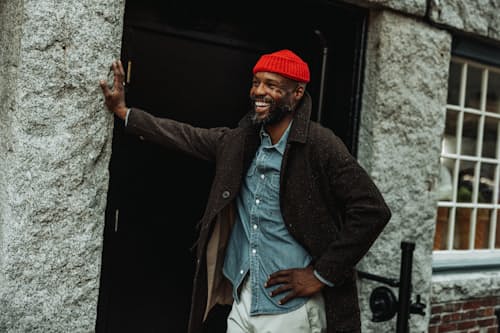 lifestyle image of Washed Denim Shirt