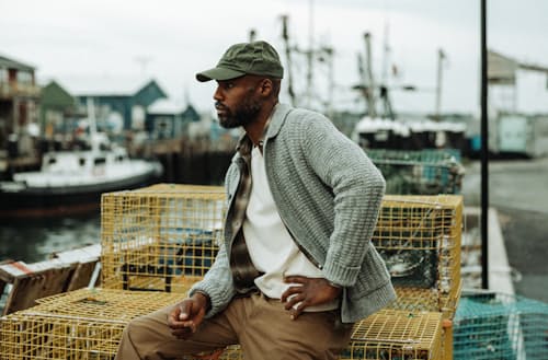 lifestyle image of Highland Wool Collared Cardigan