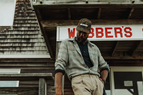 lifestyle image of Flannel Crossback Workshirt