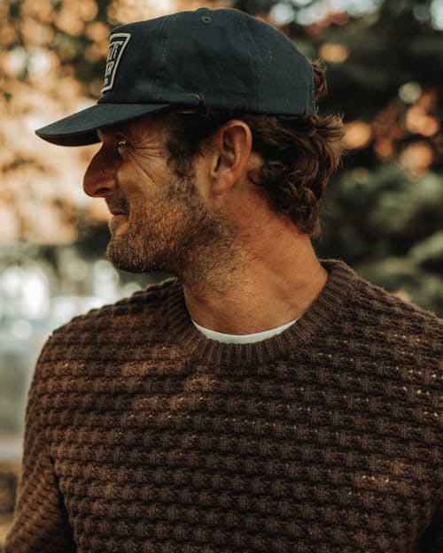 lifestyle image of Fisherman Crewneck Sweater [Bobble Stitch]