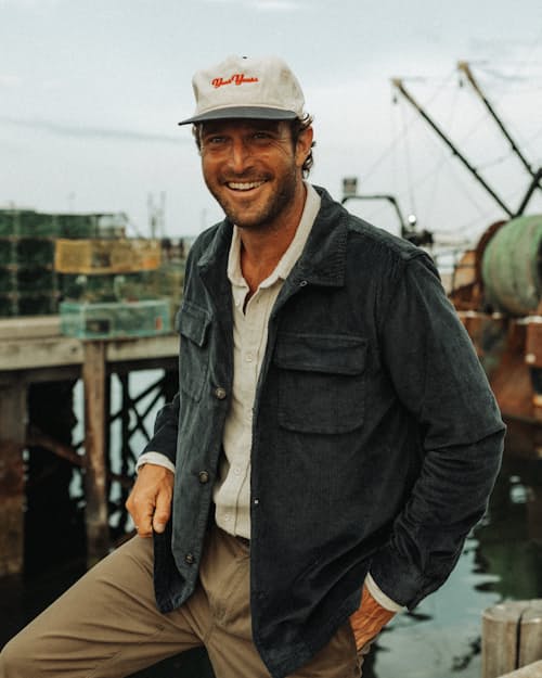 lifestyle image of Straight Hem Corduroy Workshirt