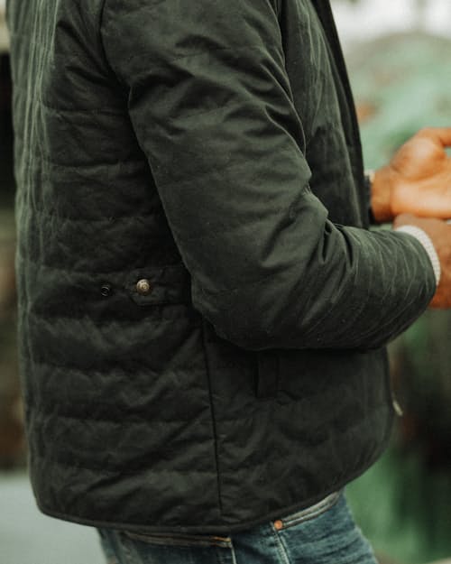lifestyle image of York Quilted Waxed Jacket