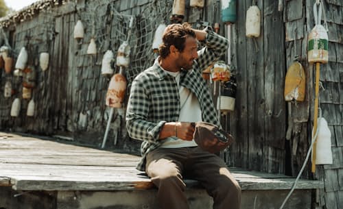 lifestyle image of Flannel Crossback Workshirt
