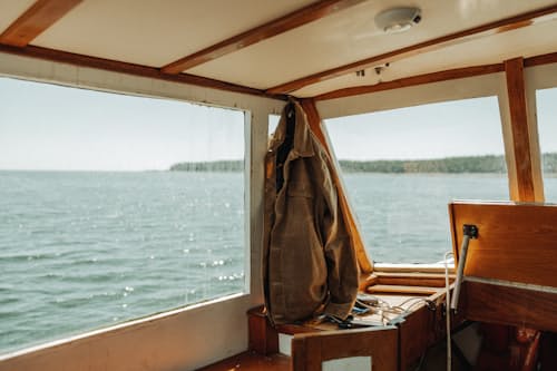 lifestyle image of Flannel-Lined Waxed Trucker Jacket
