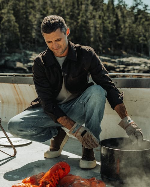 lifestyle image of Huckberry x XTRATUF Legacy Elevate Deck Boot