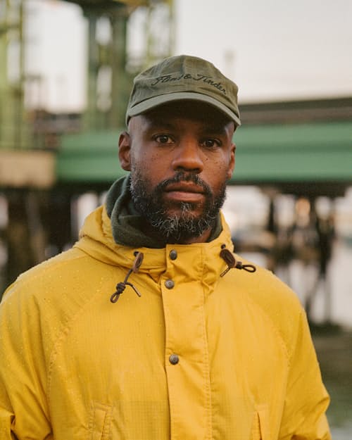 lifestyle image of Waxed Canvas Chain-Stitched Hat