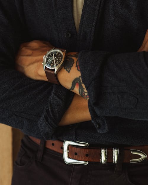 lifestyle image of Khaki Field Mechanical Bronze 38mm Watch