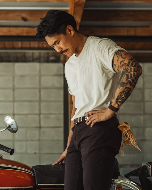 lifestyle image of Hemp Henley
