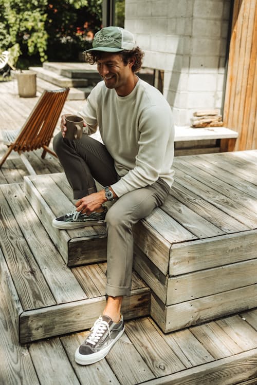 lifestyle image of 72-Hour Merino 5-Pocket Pant - HB Straight