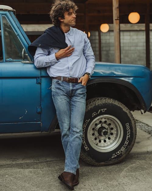 lifestyle image of Stretch Selvedge Denim - HB Straight