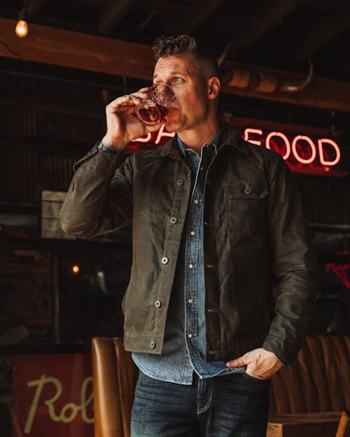 lifestyle image of Washed Denim Shirt