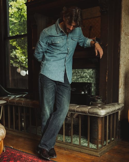 lifestyle image of Bone Button Western Shirt 2.0