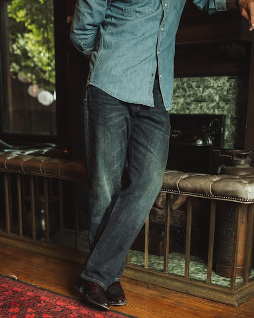 lifestyle image of Stretch Selvedge Denim - HB Straight