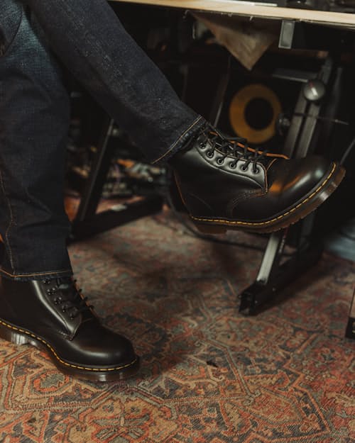 lifestyle image of 1460 Vintage Made in England Lace Up Boots