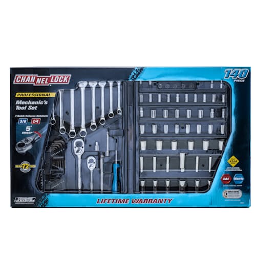 laydown image of 140 Piece Mechanics's Tool Set