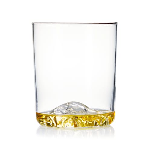 laydown image of Mountain Decanter + Half Dome Set of 2 Whiskey Glasses