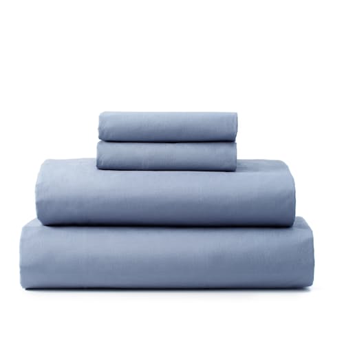 laydown image of Pure Washed Cotton Sheet Set - King