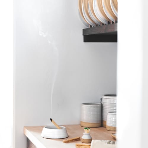 laydown image of Palo Santo Burner with Sticks