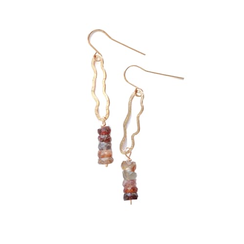 laydown image of Garnet River Earrings